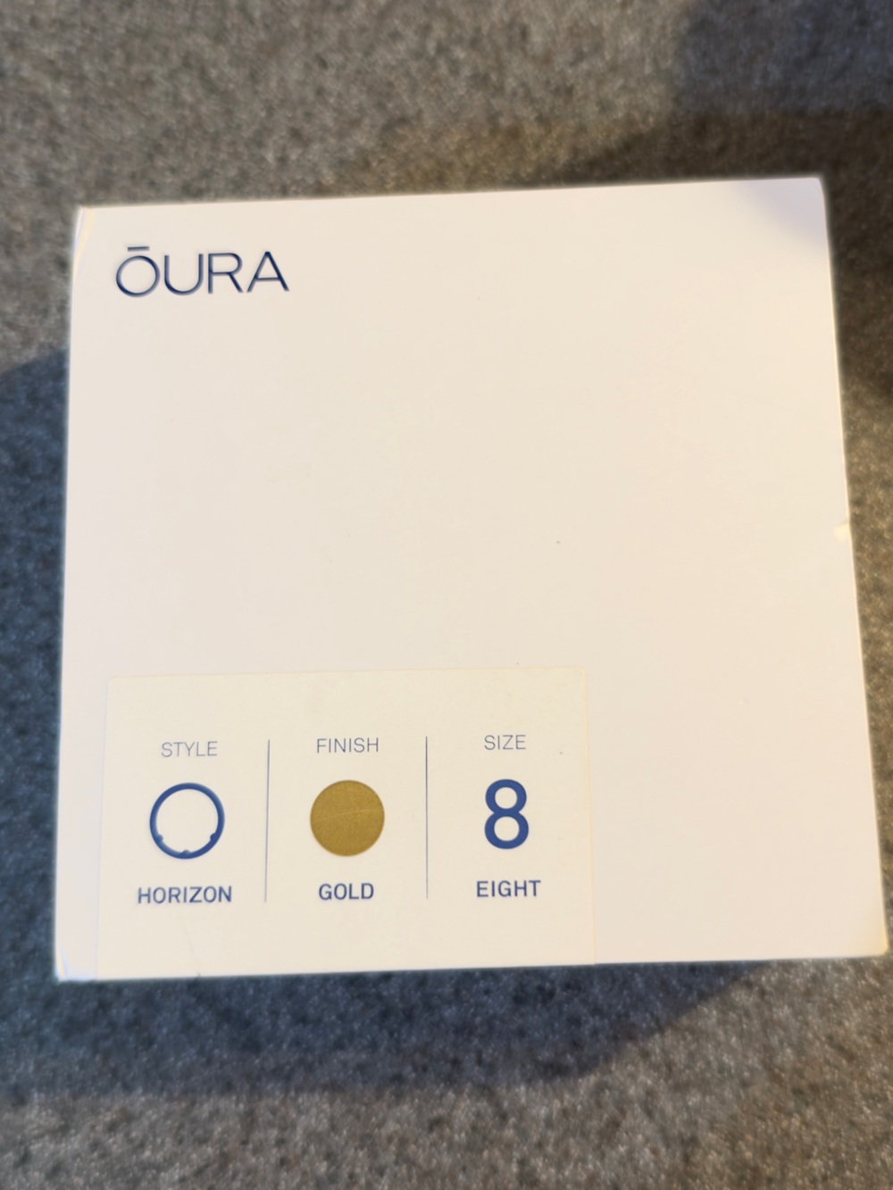 Oura gen 3 Horizon size 8 gold